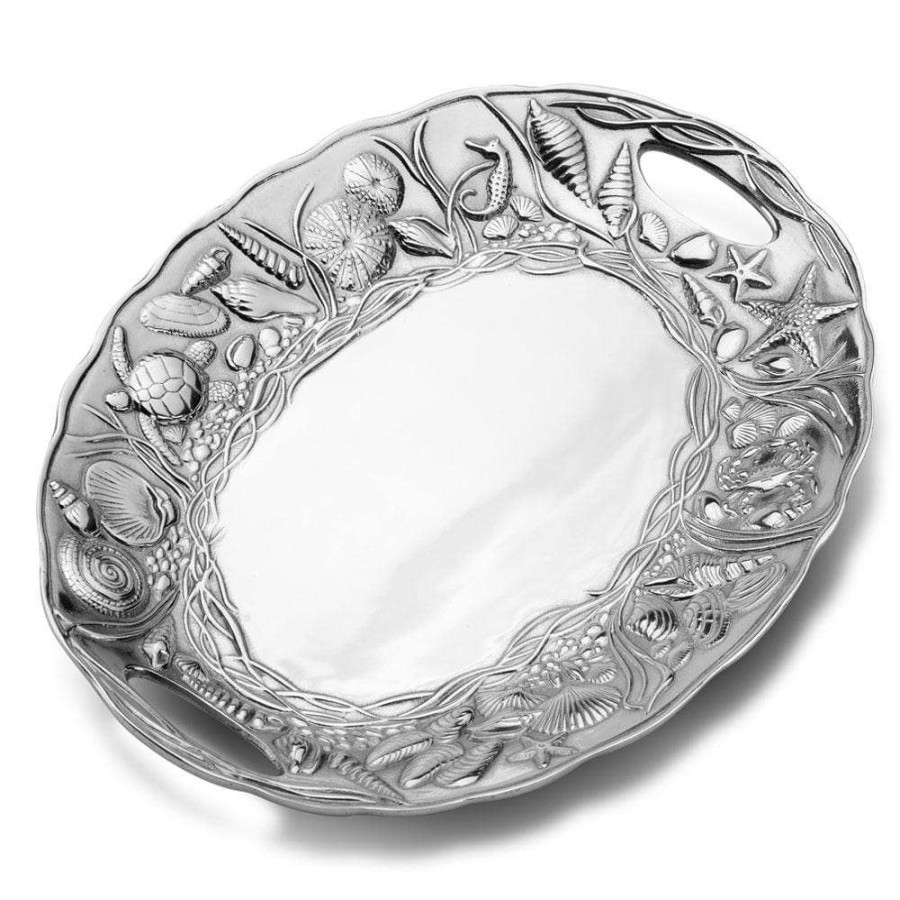 Entertaining * | Coupon Wilton Armetale Coastal Handle Tray