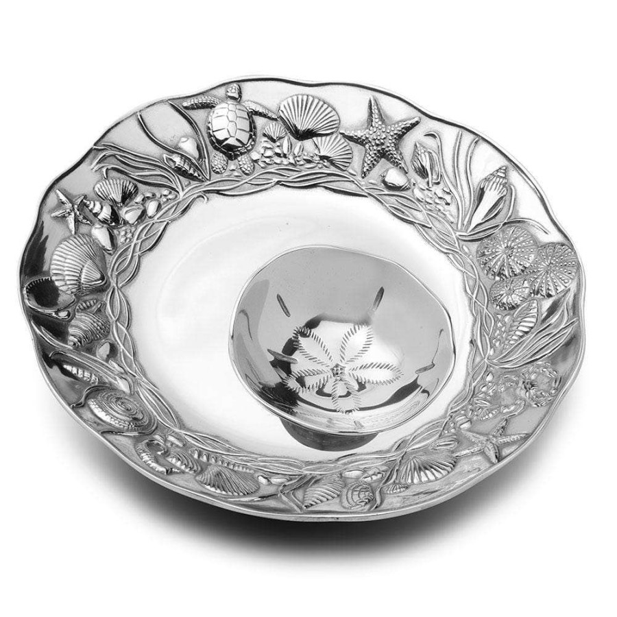 Entertaining * | Hot Sale Wilton Armetale Coastal 2 Piece Chip And Dip