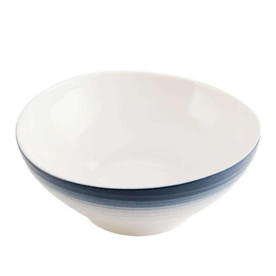 Bowls * | Deals Mikasa Swirl Ombre Blue Vegetable Bowl