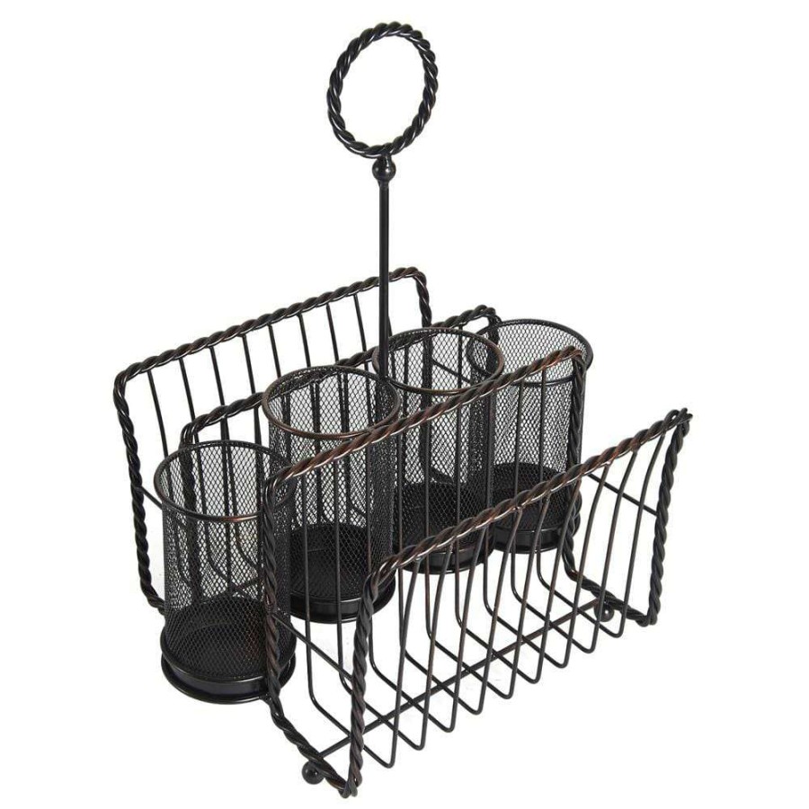 Entertaining * | Wholesale Gourmet Basics Rope Picnic Buffet Caddy