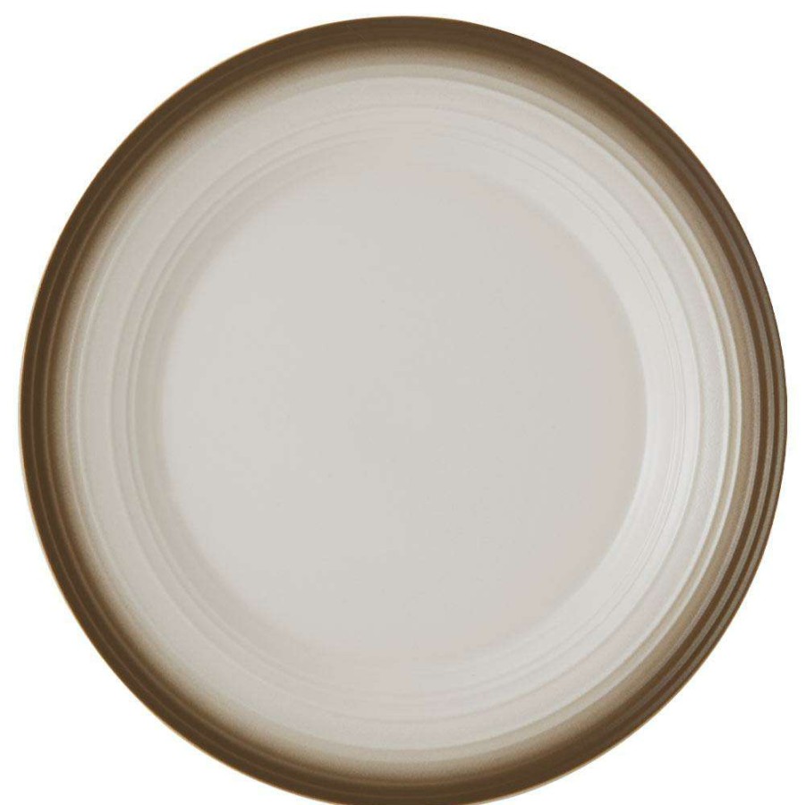 Accessories * | Discount Mikasa Swirl Ombre Mocha Round Platter