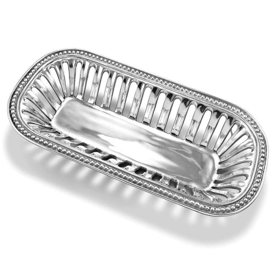 Entertaining * | Buy Wilton Armetale Flutes And Pearls Bread Basket