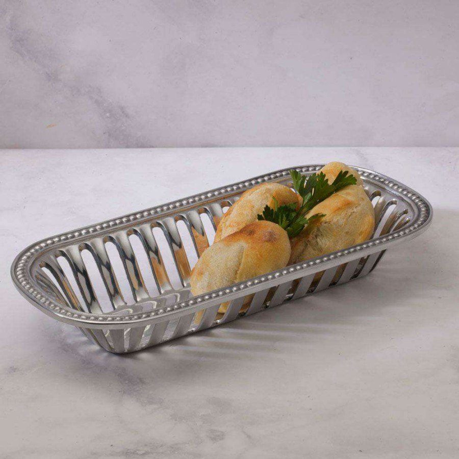 Entertaining * | Buy Wilton Armetale Flutes And Pearls Bread Basket