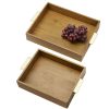 Entertaining * | Cheap Gourmet Basics Medina Set Of 2 Wood Trays