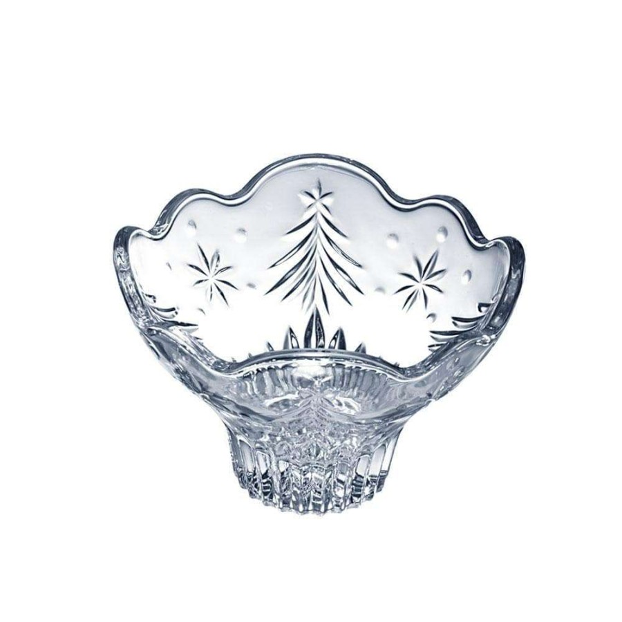 Accessories * | Cheap Celebrations By Mikasa Christmas Night Footed Glass Bowl