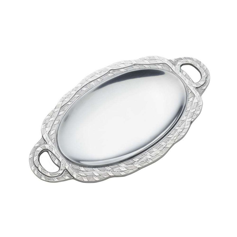 Entertaining * | Discount Wilton Armetale Sweetgrass Small Oval Tray