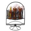 Entertaining * | Brand New Gourmet Basics Band And Stripe Swivel Hostess Buffet Storage Caddy