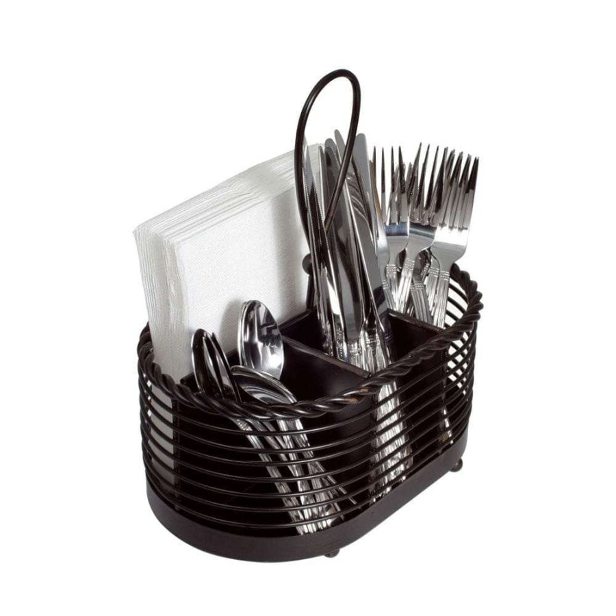 Entertaining * | Promo Gourmet Basics Rope Napkin And Flatware Storage Caddy