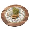 Entertaining * | Best Pirce Gourmet Basics Vella Lazy Susan Acacia Wood Serve Tray, 18 Inch