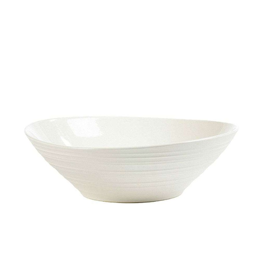 Bowls * | Buy Mikasa Swirl White Individual Pasta Bowl