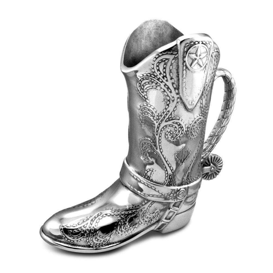 Beverage * | Deals Wilton Armetale Cowboy Boot Pitcher