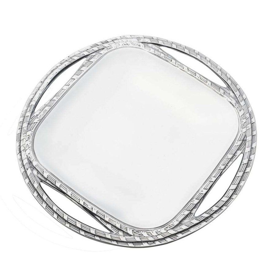 Entertaining * | Hot Sale Wilton Armetale Sweetgrass Large Square Tray