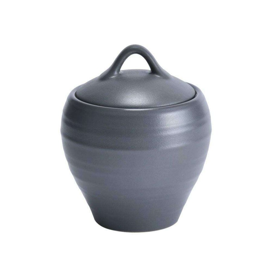 Accessories * | Brand New Mikasa Swirl Graphite Sugar Bowl