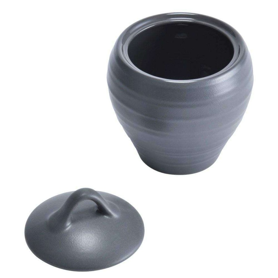 Accessories * | Brand New Mikasa Swirl Graphite Sugar Bowl