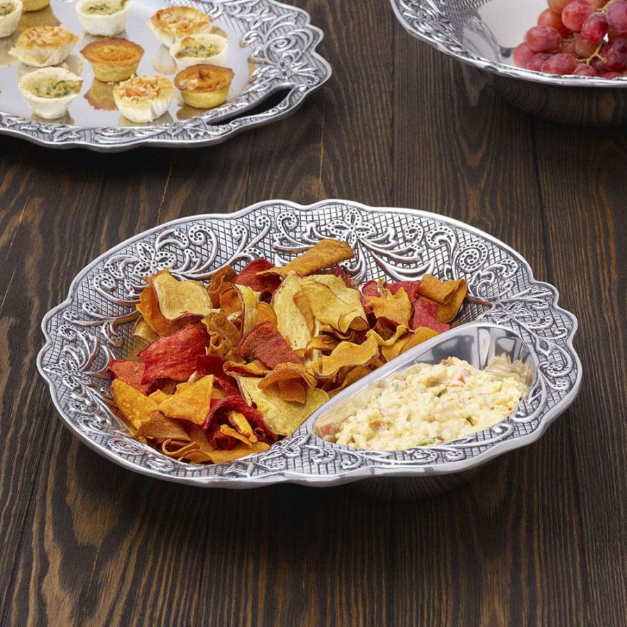 Entertaining * | Coupon Wilton Armetale English Cottage Chip And Dip Serve Bowl