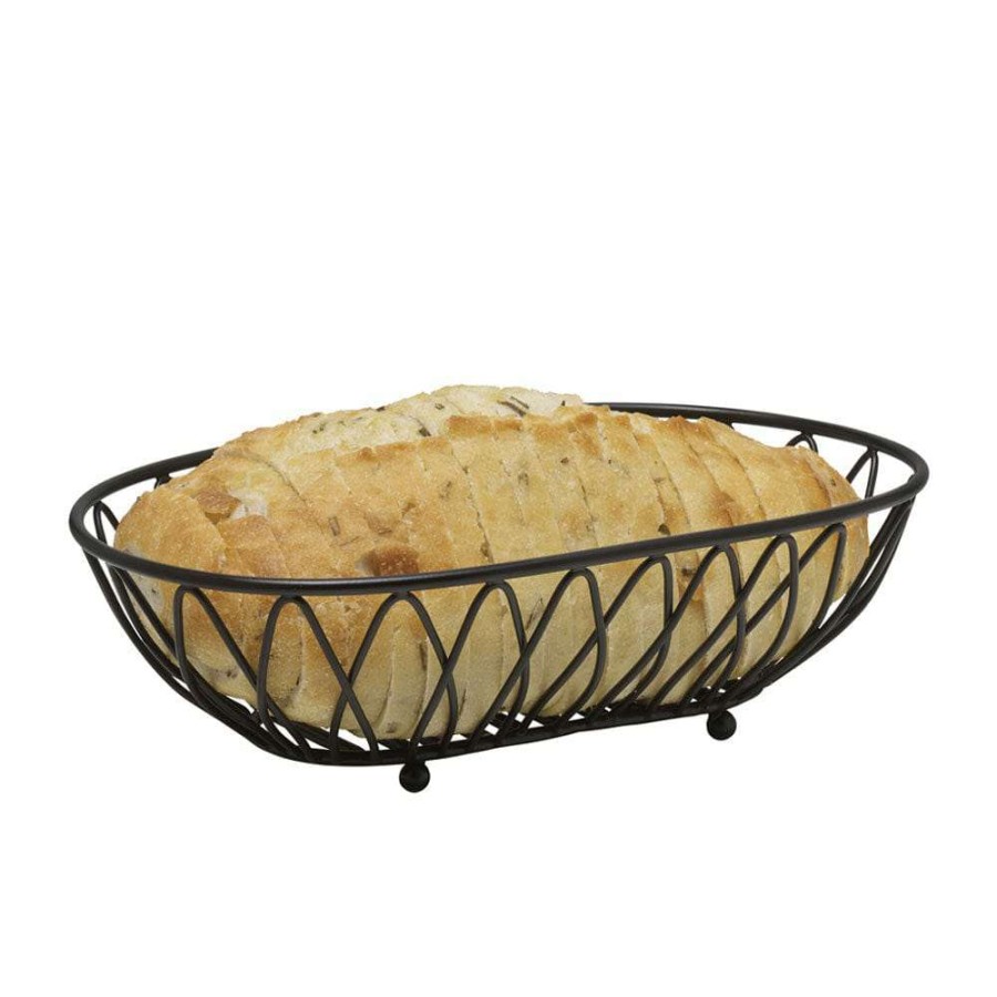 Entertaining * | Brand New Gourmet Basics Dahlia Oval Bread Basket