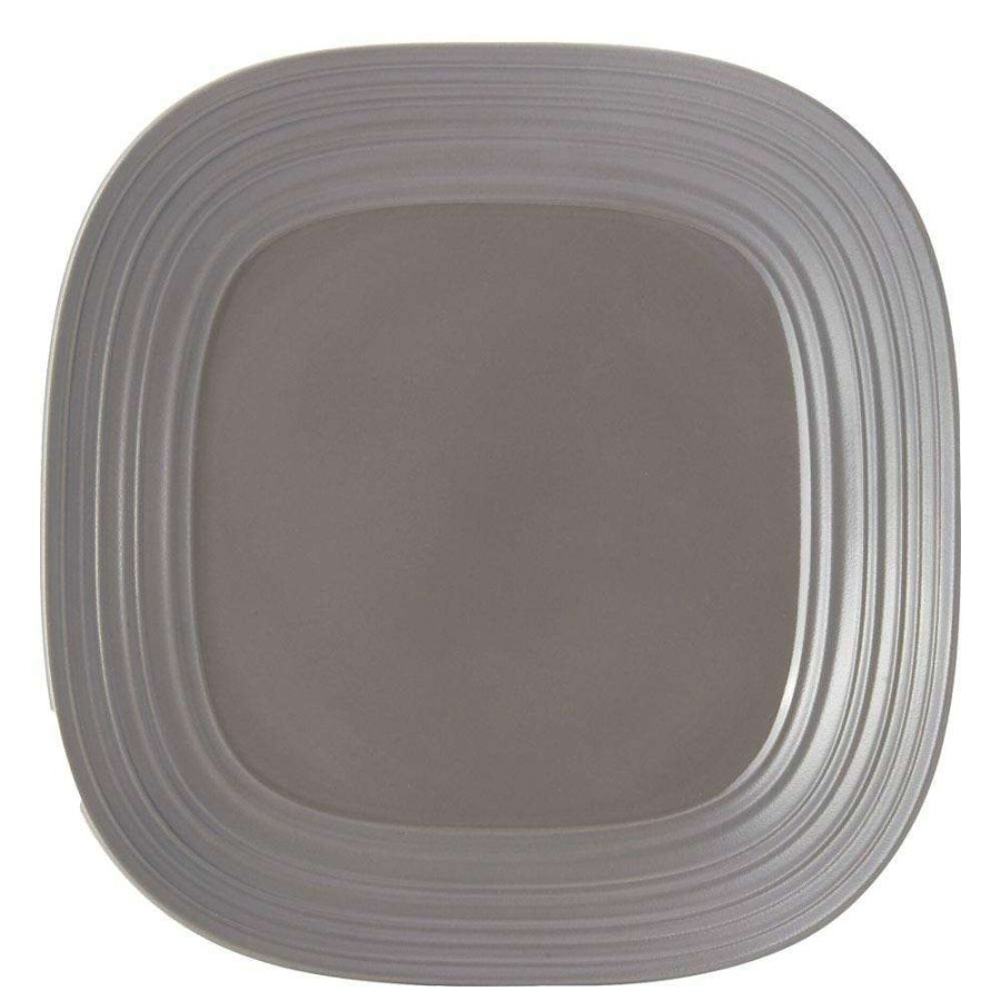 Accessories * | Cheapest Mikasa Swirl Mocha Square Platter