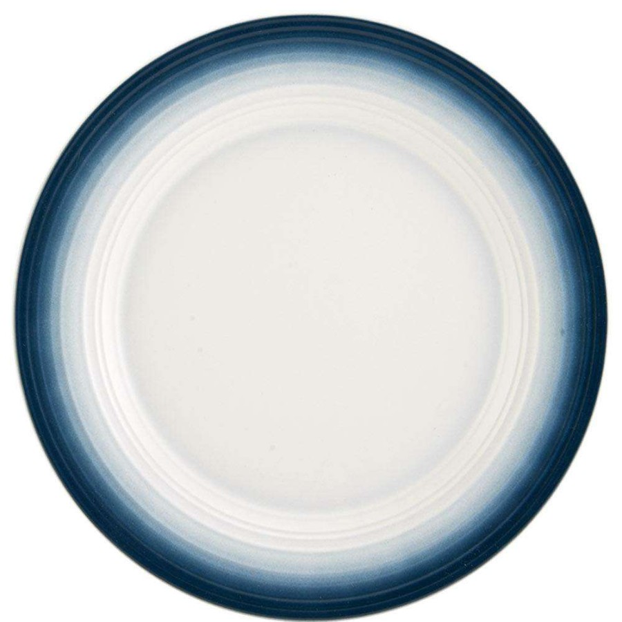 Accessories * | Cheap Mikasa Swirl Ombre Blue Round Platter