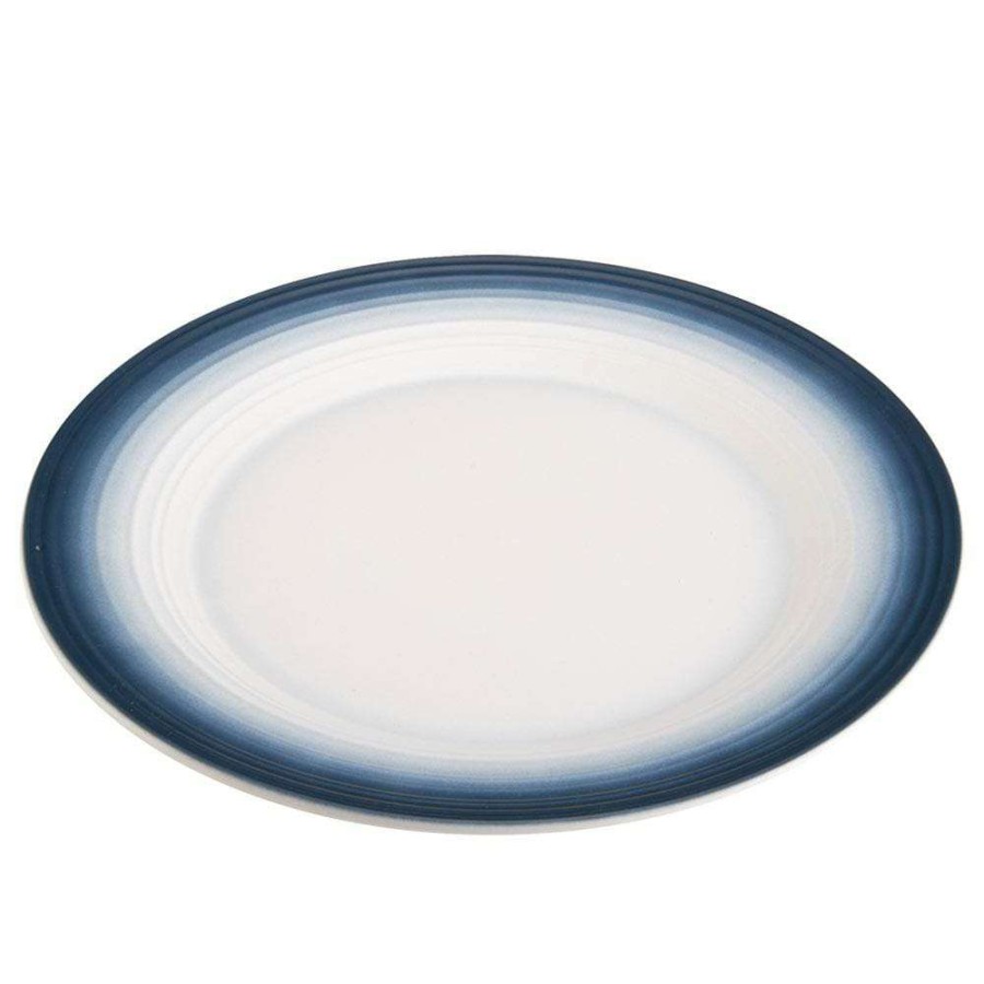 Accessories * | Cheap Mikasa Swirl Ombre Blue Round Platter