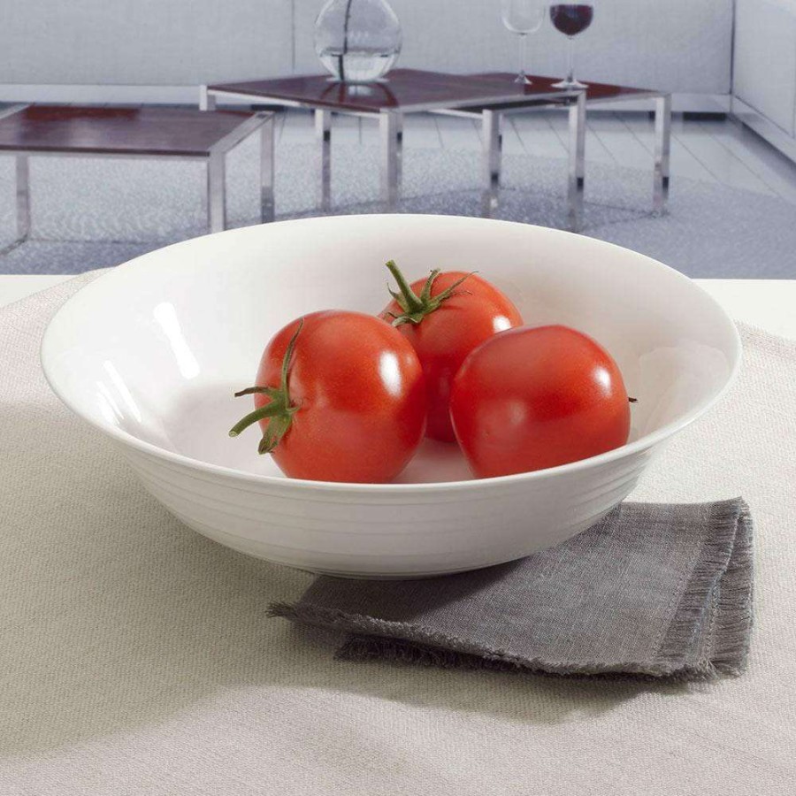 Bowls * | Outlet Mikasa Swirl Bone Vegetable Serve Bowl