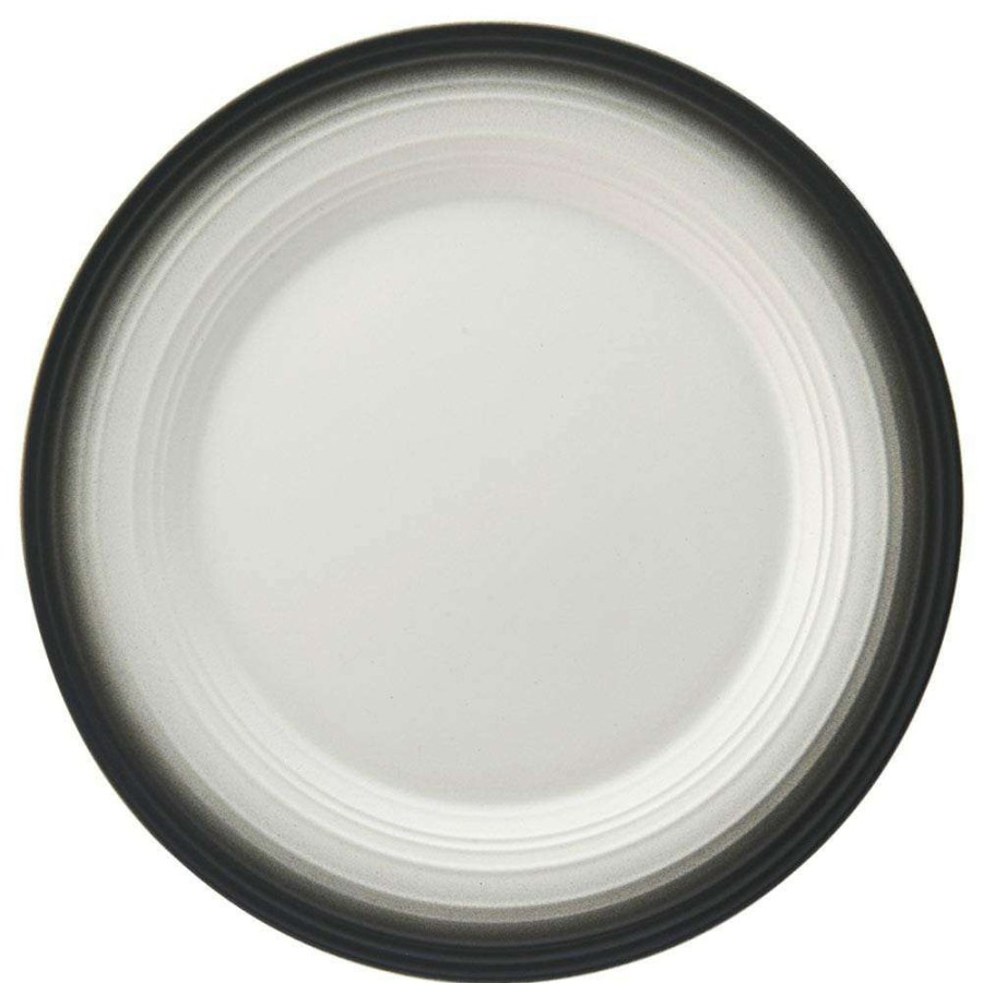 Accessories * | Promo Mikasa Swirl Ombre Graphite Round Platter