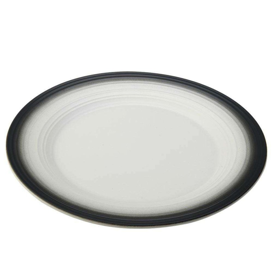 Accessories * | Promo Mikasa Swirl Ombre Graphite Round Platter