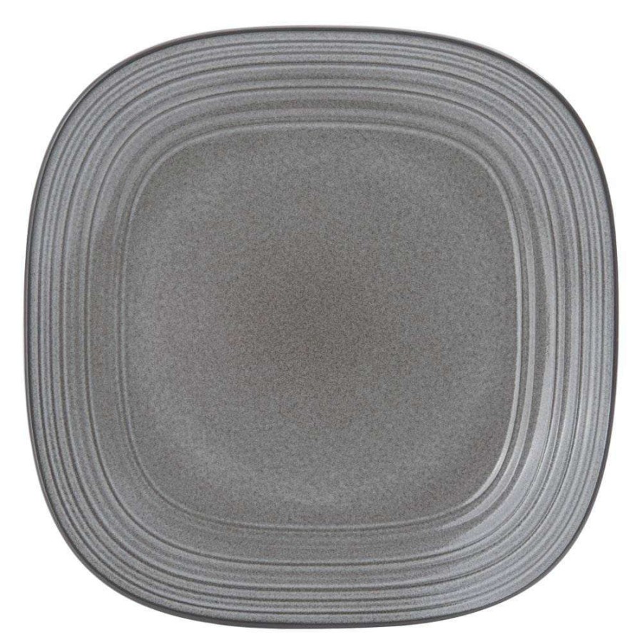 Accessories * | Budget Mikasa Swirl Speckle Graphite Square Platter