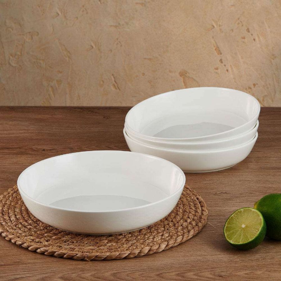 Bowls * | Brand New Mikasa Samantha Set Of 4 Pasta Bowls