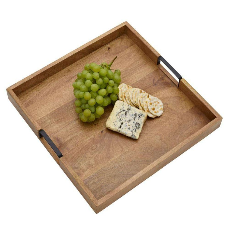 Entertaining * | Wholesale Gourmet Basics Square Lazy Susan Serving Tray