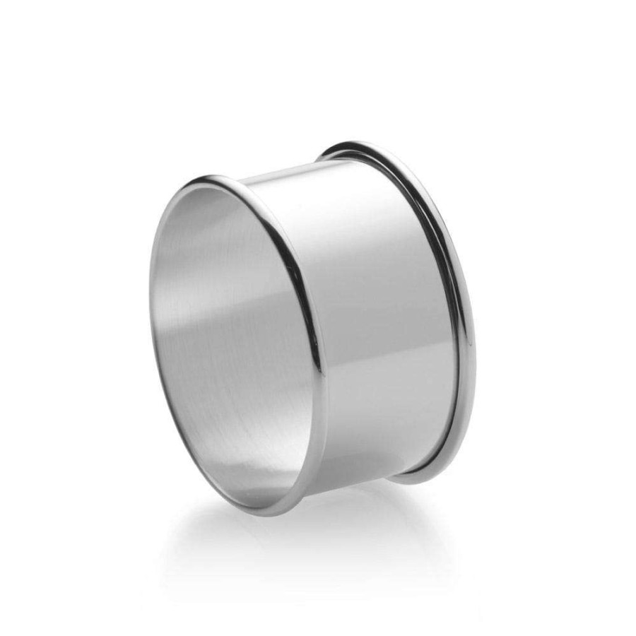 Accessories * | Best Pirce Empire Silver Plain Sterling Napkin Ring