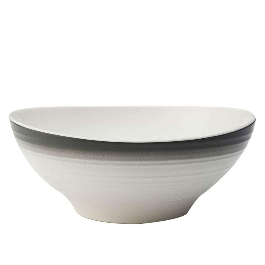 Bowls * | Deals Mikasa Swirl Ombre Graphite Vegetable Bowl