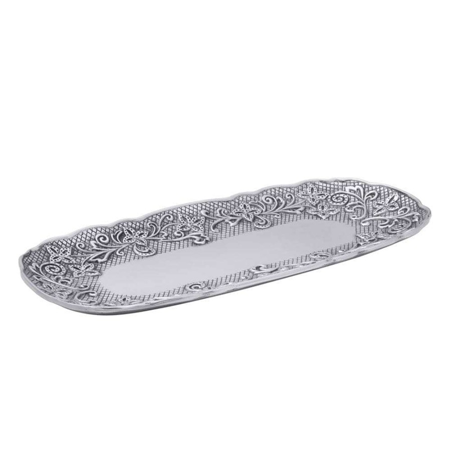 Entertaining * | Best Deal Wilton Armetale English Cottage Long Rectangular Serve Tray