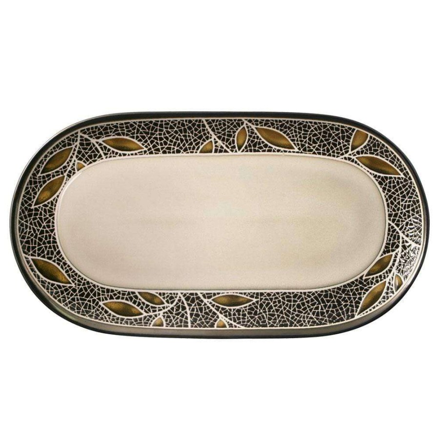 Accessories * | Budget Gourmet Basics Alexandria Oval Small Platter