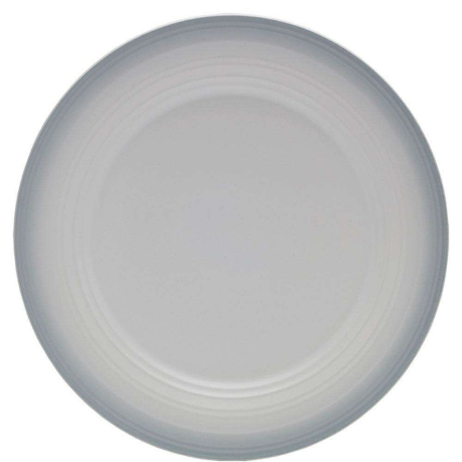 Accessories * | Buy Mikasa Swirl Ombre Grey Round Platter