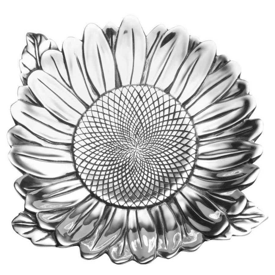 Platters And Trays * | Outlet Wilton Armetale Sunflower Tray