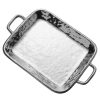 Entertaining * | Best Deal Wilton Armetale River Rock Large Rectangular Tray With Handles